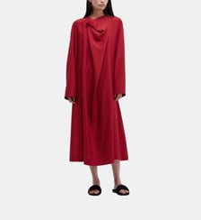 Robe longue drapée en soie Carven