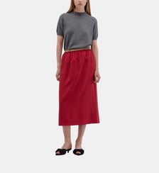 Jupe mi-longue en soie Carven