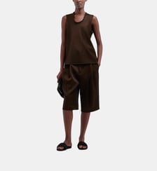 Bermuda à pince en satin Carven