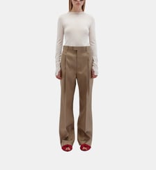 Pantalon tailleur en laine Carven