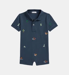 Combishort Polo brodé en coton piqué Polo Ralph Lauren