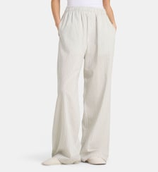 Pantalon pyjama large rayé en soie et coton  Rohe