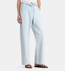 Jean large Pelaris coton denim délavé Christian Wijnants