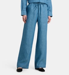 Pantalon large chambray lin Rohe