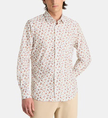 Chemise ajustée motif floral en coton Eden Park