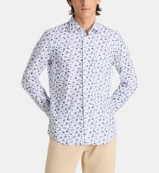 Chemise ajustée motif floral en coton Eden Park