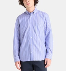 Chemise droite rayée en coton Eden Park