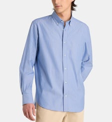 Chemise droite rayée en coton Eden Park