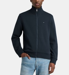 Sweat droit zippé Basic Fleece coton Eden Park