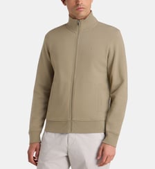 Sweat droit zippé Basic Fleece coton Eden Park