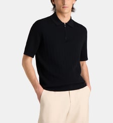 Pull façon polo à manches courtes en coton Armani Exchange