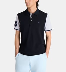 Polo droit bicolore Mix Match coton piqué Eden Park