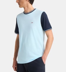 T-shirt droit signature en coton piqué Eden Park
