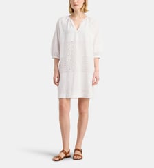 Robe droite courte Ete Ang brodée en coton bio Galeries Lafayette