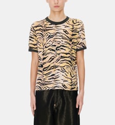 T-shirt slim coton imprimé tigre Kenzo