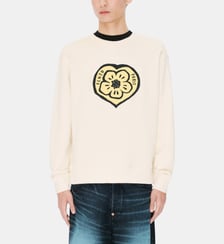 Sweat droit en coton imprimé signature Kenzo