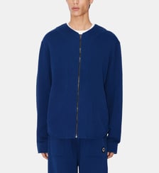 Sweat droit en coton col rond fermeture à glissière Kenzo