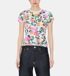 T-shirt ajusté en coton imprimé floral Kenzo