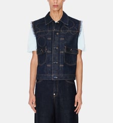 Veste droite sans manches en coton Kenzo