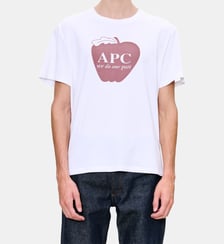 T-shirt Pomme droit coton signature A.P.C.