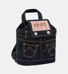 Mini sac à dos effet denim en coton mélangé Kenzo