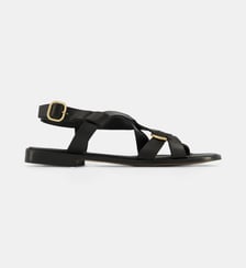 Sandales plates Maelys cuir  Maison Toufet