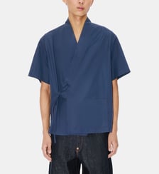 Kimono droit en coton manches courtes Kenzo