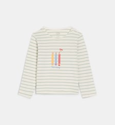 T-shirt droit Talenzou à rayures coton  Cadet Rousselle
