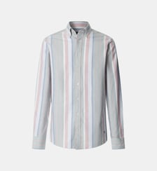 Chemise droite coton rayures contrastantes Hackett London