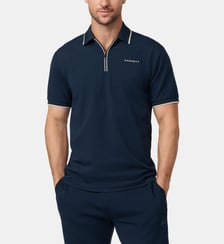 Polo droit col zippé signature Hackett London