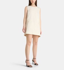 Robe courte Halo sans manches broderies coton Aje
