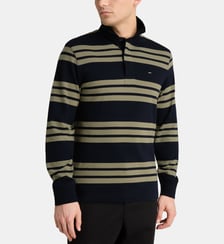 Polo manches longues rayé en coton Eden Park
