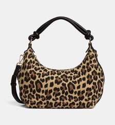 Sac à main Line Canvas imprimé léopard en coton mélangé Galeries Lafayette