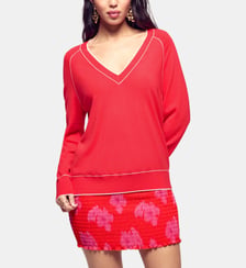 Pull droit col V en laine From Future