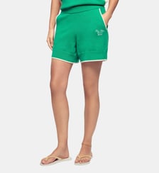 Short droit bicolore sport imprimé signature en cachemire From Future