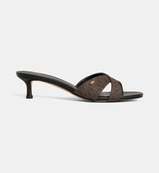 Mules kitten Cassidy en cuir monogrammé Michael Kors