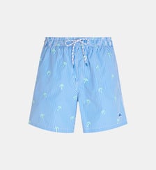 Short de bain Volley rayures et palmier avec suspensoir North Sails
