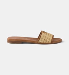 Mules plates effet crochet Prada