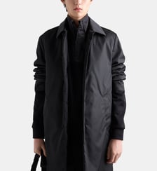 Veste droite zippée en coton mélangé Prada
