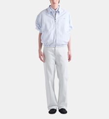 Chemisette droite en chambray de coton Prada