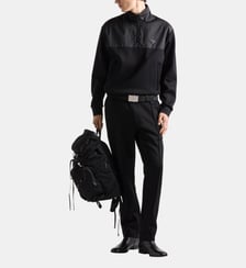 Pantalon en coton molletonné et Re-Nylon Prada