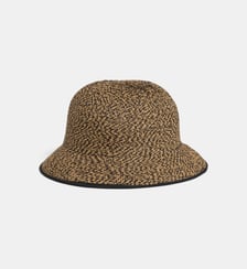 Chapeau cloche ajustable Cleore paille Galeries Lafayette