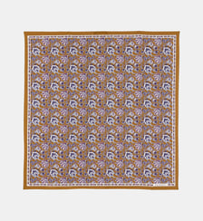 Foulard carré India N°764 à motif floral en coton 65 x 65 cm Moismont