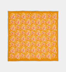 Foulard carré Colibri N°763 à motif cachemire en coton 65 x 65 cm Moismont