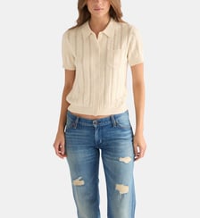 Polo droit en coton mélangé Wrangler