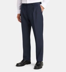 Pantalon de costume droit Beni croisé armure laine italienne Comptoir GL