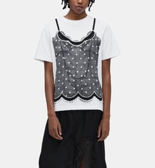 T-shirt droit trompe l'œil signature Marc Jacobs