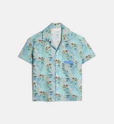 Chemisette droite signature motif palmiers en coton Palm Angels