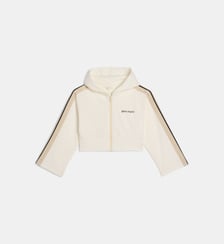 Sweat zippé à capuche bande irisée Palm Angels