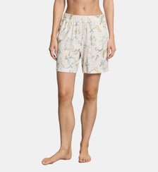 Short de pyjama droit en coton mélangé imprimé Hanro